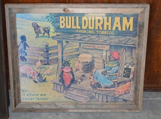 Collectible Bull Durham Smoking Tobacco Framed Art