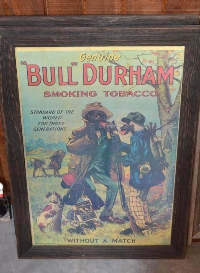 Collectible Bull Durham Smoking Tobacco Framed Art