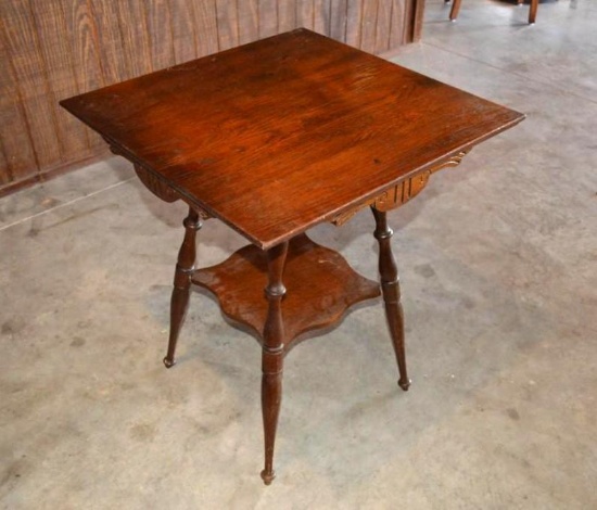 Oak Antique Square End Table