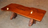 Handmade Mesquite Bench/Table w/ Cypress Legs