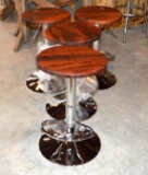 Set of 4 Mesquite Adjustable Stools