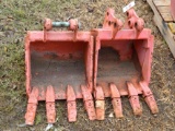 Set of 2 Excavator Buckets