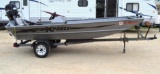 2007 Aluma Weld 14' XPress Jon Boat with Mercury Outboard Motor