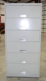 Metal Filing Cabinet with 6 Receding Doors 6' tall 36