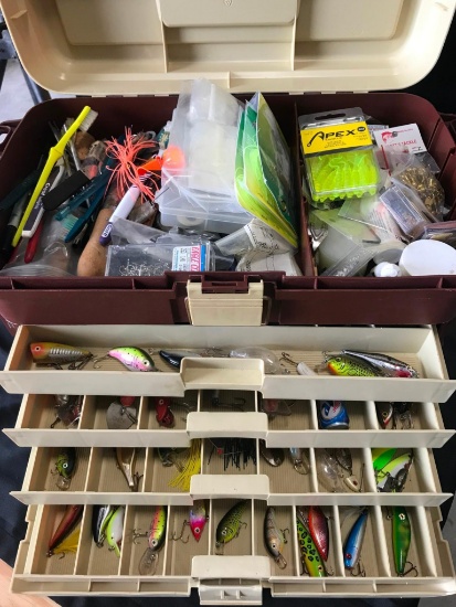 Fishing Tackle Box Filled with Lures