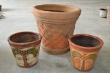 3 Terra Cotta Pots - 