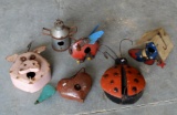 6 Metal Bird Houses