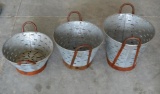 3 Olive Buckets - large, medium, small