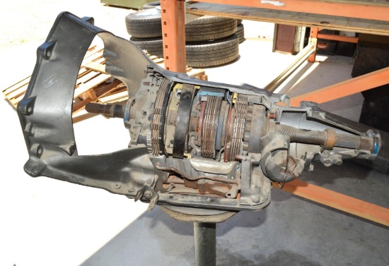 Chevrolet 350 Turbo Cut Transmission on Stand