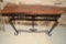 Mesquite Handmade Sofa/Entry Table with Wrought Iron Stand