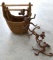 1 Set of Baskets and Trio of Metal Monkey Hanging