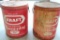 Set of Vintage Kraft 50 lb. Shortening Tubs