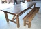 9 Ft Handmade Wood Farm Table with Bench