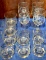 Wine Glass and Wiskey Glass Set w/H Monogram - 12 Pieces Total