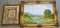 1 Large Painting by Dodson with Large Gold Frame and 5 Frames (2 with Art Work)