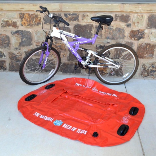 Power Climber 18" Bicycle and Lone Star Floating Beer Cooler *NEW*