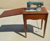 Wizard Sewing Machine in Cabinet with Stool
