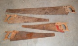 4 Antique Hand Saws