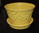 Vintage Handmade Pottery by McCOY USA - Original Yellow Hobnail