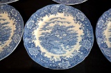 1 Set of Salem Co. China(English Village) &1 Set of Enoch Wedgewood China(Blue Herritage Pattern)