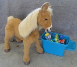 Hasbro FurReal Butterscotch Life Size Pony Horse and Small Tub with Like New Toys