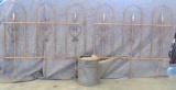 2 Iron Small Panels and Antique/Vintage Galvanized Watering Can