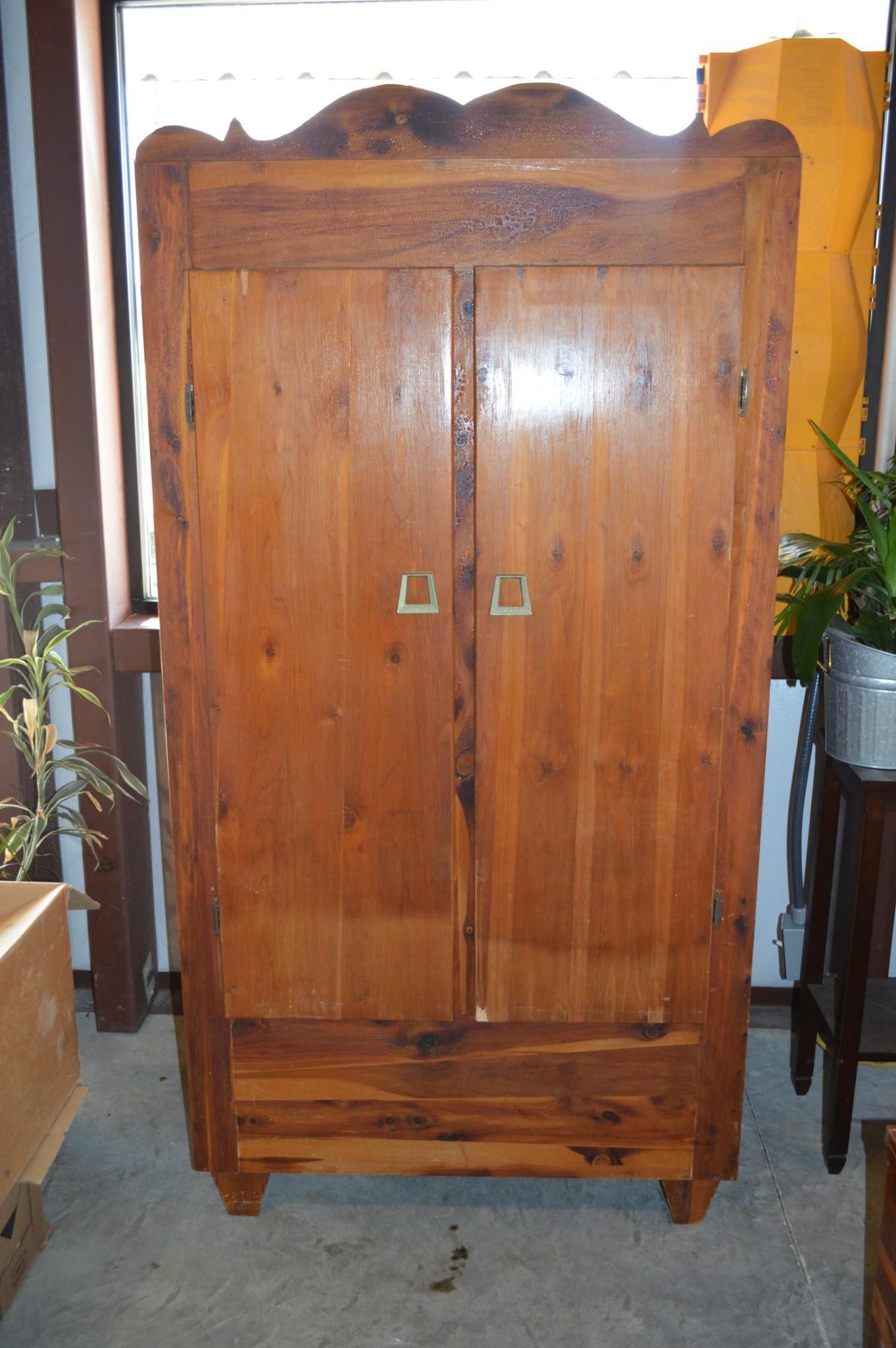 Antique Cedar Wardrobe Art Antiques Collectibles Antiques