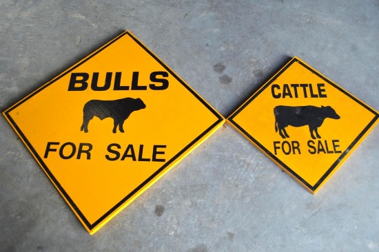 Decorative Signs - Bulls and Cattle For Sale