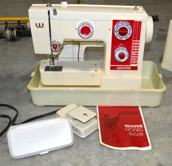 White Mfg. Company Sewing Machine in portable carrying case