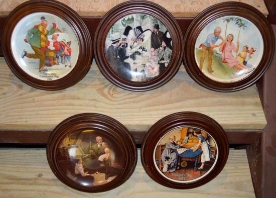 5 Collector Plates - Collections by Knowles and Rockwell