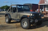 1989 Jeep Wrangler Multipurpose Vehicle (MPV), VIN # 2J4FY49T9KJ142727