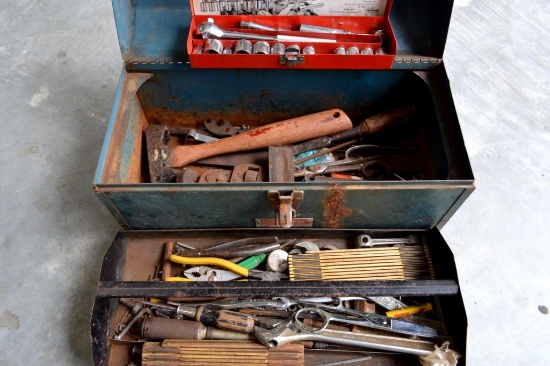 Tool Box with various assorted tools