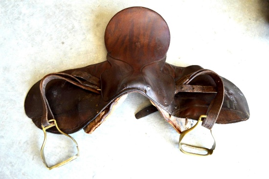 Leather English Riding Saddle