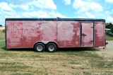 Large Enclosed/Cargo Trailer with Rear Ramp & Side Door