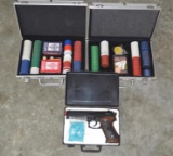 Poker Sets in cases and BB Gun in case