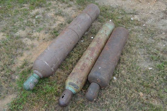 Set of 3 Bottles: Oxygen, Argon, and Acetylene