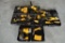 9 pcs - Dewalt Battery Power Hand Tool Set -(2 Grinders, 6 Drills, 1 Nail Gun)