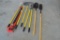 7pc Assorted Yard Tools - (Shovels, Post Hole Digger, Hoe, Rake, Pole Pruner & 48