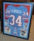 NFL Houston Oilers, Earl Campbell Framed and Matted Autographed NFL Jersey