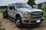2011 Ford F-350 Lariat 4x4 Diesel Truck w/CM Flatbed w/Toolboxes