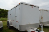 2015 W-W Enclosed Cargo Bumper Pull Trailer, 16' x 6 1/2'