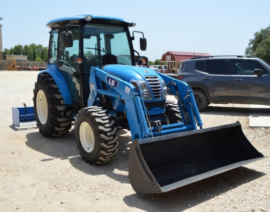 2018 LS Tractor XR4150, 4X4, with Front Loader, Skid Steer Bucket, Box Blade and Rippers