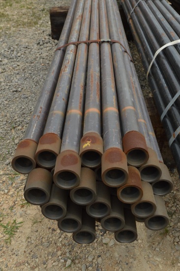 30 Joints of 2 3/8inch Pipe,.218 wall 5.03# SMLS, 21' Long,Threaded both ends with 1-Sch 80 seamless