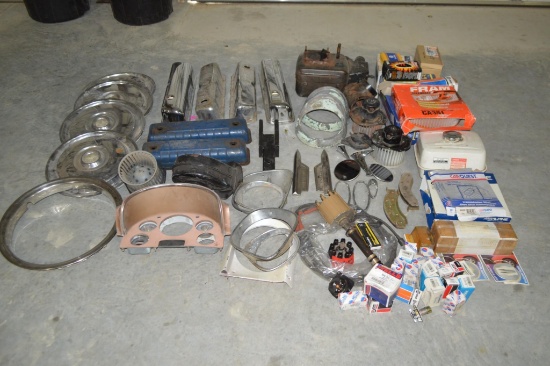 Assorted Classic and Antique Automobile Parts and Tools