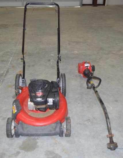 Briggs & Stratton 21" Cutting Width, 500E Series Push Mower and Hyper Tough Weed Eater