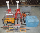 Assorted Tools - Jacks, Levels, Hithces, Winch