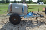 200 Gallon PTO Driven Spray Rig w/ Wand and Rear Cluster on Small Single Axel Utility Trailer