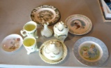 Vintage Custard Table Set & Vintage Porcelain Plates