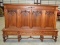 Antique Large Solid Wood Carved Buffet