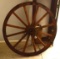 Wooden Wagon Wheel Light Fixture